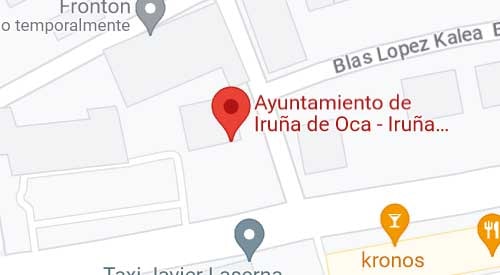 mapa Registro Civil Juzgado de Paz Iruña de Oca